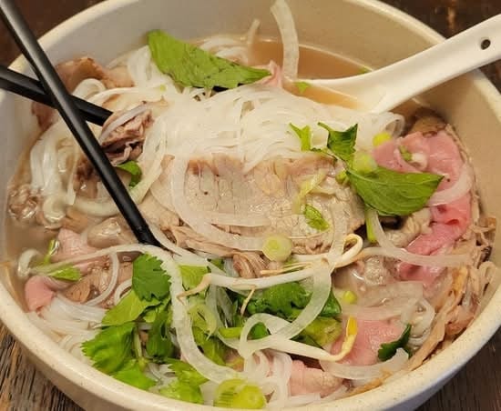 7. Rare Steak, Flank, and Rice Noodle Soup.